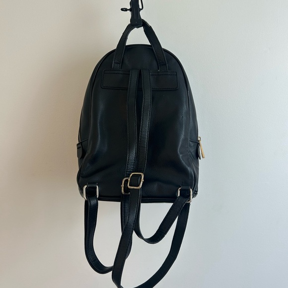 Call It Spring Black Mini Backpack with Gold Hardware - Picture 4 of 6